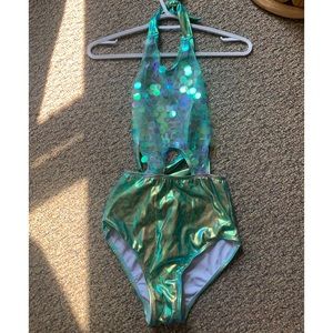 Mermaid looking body suit!